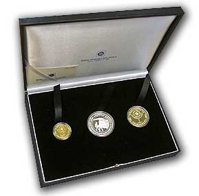 Set of 3(gold, silver and Nordic gold proof coins)
